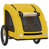Pet Bike Trailer Yellow Oxford Fabric and Iron 93959