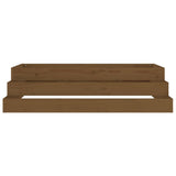 Planter Honey Brown 110x110x27 cm Solid Wood Pine 823902