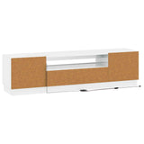 LED TV Cabinet High Gloss White Engineered Wood 897349