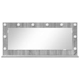 Vanity Mirror Rectangular Grey Sonoma 100 x 45 x 18 cm 868330