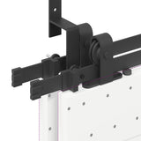 Sliding Door Hardware Kit 366 cm Steel Black 3295749