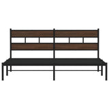 Bed Frame without Mattress with Headboard Brown Oak 190x200 cm 4017157