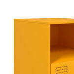 ZNTS Bedside Cabinet Mustard Yellow 34.5x39x44 cm Steel 841757