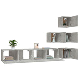 Wall-mounted TV Cabinet Concrete Grey Engineered Wood 3114577