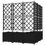 Garden Planter 5 pcs Black 120 x 120 x 143 cm Plastic 42002843