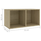 3 Piece TV Cabinet Set Sonoma Oak Engineered Wood 3080018