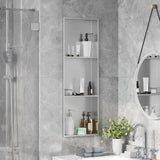 Shower Niche Silver 90 x 30 x 9.5 cm Stainless Steel 42012680