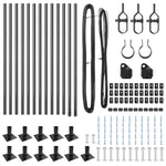 Fence Posts Manual 13 pcs Grey 32mm 70 cm Galvanised steel 42004301