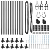 Fence Posts Manual 13 pcs Grey 32mm 70 cm Galvanised steel 42004301