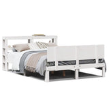 Bed Frame with Headboard without Mattress White 120x190 cm Small Double 3306075