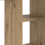 Desk with Shelf Artisan Oak 142 x 102 x 73 cm Engineered Wood 869297