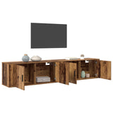 Wall-mounted TV Cabinet Set 2 pcs Old Wood 100 x 34.5 x 40 cm 3415571
