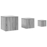 Side Tables 3 pcs Grey Sonoma Engineered Wood 815988