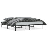 Metal Bed Frame without Mattress Black 180x200cm 373659