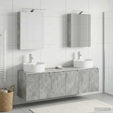 Bathroom Cabinet Set 5 pcs Concrete Grey Engineered Wood 3406434