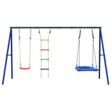 Outdoor Swing Set with Swing, Ladder, Nest Swing 3283632