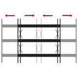 Security Grille for Windows with 3 Crossbars 3 pcs 43-74 cm 42031285