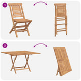Garden Set 5 pcs Brown Solid Teak Wood 3437350