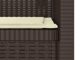1-Seater Armchair with Cushion Rattan Look PP Brown 8011856