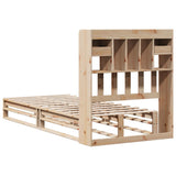 Bookcase Bed without Mattress 90x200 cm Solid Wood Pine 3323950