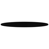 Table Top Dark Brown 140x60x2 cm Solid Wood Oak Oval 4009056