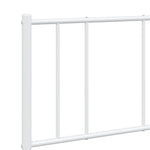 Metal Bed Frame without Mattress with Headboard White 150x200cm 352531