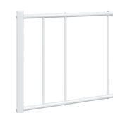 Metal Bed Frame without Mattress with Headboard White 150x200cm 352531