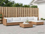 6 pcs Rattan Lounge Set with Cushions GENDT Natural Rattan 3429850