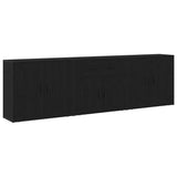 Sideboard Black Oak 240 x 33 x 70 cm Engineered Wood 3333084