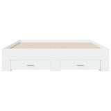 Bed Frame White Engineered wood and plywood King Size Bed Frame 3280377