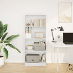 ZNTS Bookcase White 60x24x143 cm Engineered Wood 857812