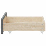 Bed Storage Drawers 2 pcs Dark Grey Engineered Wood and Fabric 833927