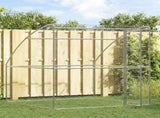 Dog Kennel with Storage Silver 2 x 2 x 2 m Galvanised steel 42008380