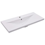 Sink Cabinet with Built-in Basin Black Engineered Wood 3070839