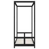 Kids Bed Frame Black 80x200 cm Solid Wood Pine 834521