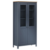 Highboard Hill Grey 85x37x170.5 cm Solid Pine Wood 289013