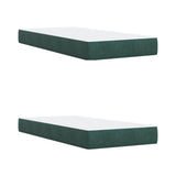 Box Spring Bed with Mattress Dark Green 200x200 cm Velvet 3290999