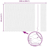 Welded Wire Fence 25 x 0.8 m Hot-Dip Galvanised Steel 3336995