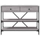 Console Table with Drawers and Shelves Grey Sonoma Engineered Wood 833406