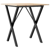 Dining Table X-Frame 70x70x75 cm Solid Wood Pine and Steel 3282693