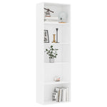 ZNTS 5-Tier Book Cabinet White 60x30x189 cm Engineered Wood 800990