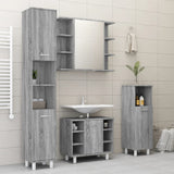 Bathroom Mirror Cabinet Grey Sonoma 80x20.5x64cm Engineered Wood 815523