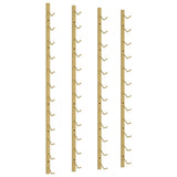 Wall Mounted Wine Rack for 12 Bottles 2 pcs Gold Iron 340882