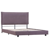 Bed Frame without Mattress Taupe Fabric 135x190 cm Double 281178