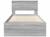 Bed Frame Grey Sonoma 75 x 190 cm Solid Pine Wood 3410668
