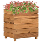 Raised Bed 50x40x55 cm Recycled Teak Wood and Steel 47424