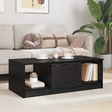 Coffee Table Black Oak 102 x 50 x 36cm Engineered Wood 880521
