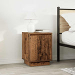 ZNTS Bedside Cabinet with LED Lights Old Wood 38x34x50 cm 861279