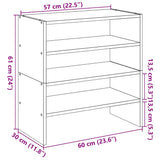 Shoe Racks 2 pcs Stackable Sonoma Oak 60x30x30.5 cm 858862
