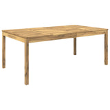 Garden Dinner Table White 196 x 100.5 x 75 cm Solid Acacia Wood 901717